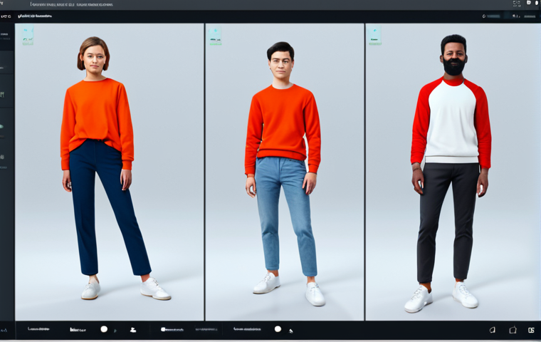 가상 피팅 서비스의 커뮤니티 구축 방법 - Social Sharing of Virtual Outfit**

"A young woman, fully clothed in stylish and modest casual wear,...