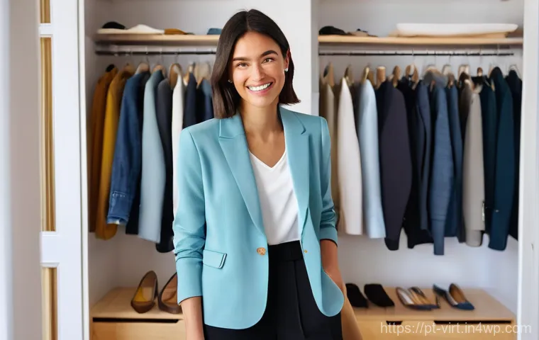가상 피팅 서비스의 서비스 경험 혁신 - **AI Personal Stylist Recommendations:** A diverse group of three friends (two women and one man, al...